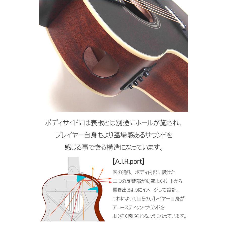 Ibanez アイバニーズ AE140 WKH 6点セット エレアコ アコースティックギター エレクトリック アコギ 初心者 Weathered Black ウェザードブラック | Ibanez | 03