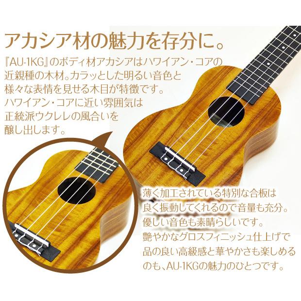 ARIA（楽器） ウクレレ アリア AU-1KG ソプラノ 初心者入門9点