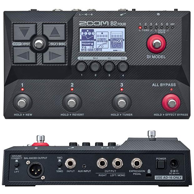 ベース ZOOM B2FOUR B2 Four Effects and Amp Emulator | ZOOM