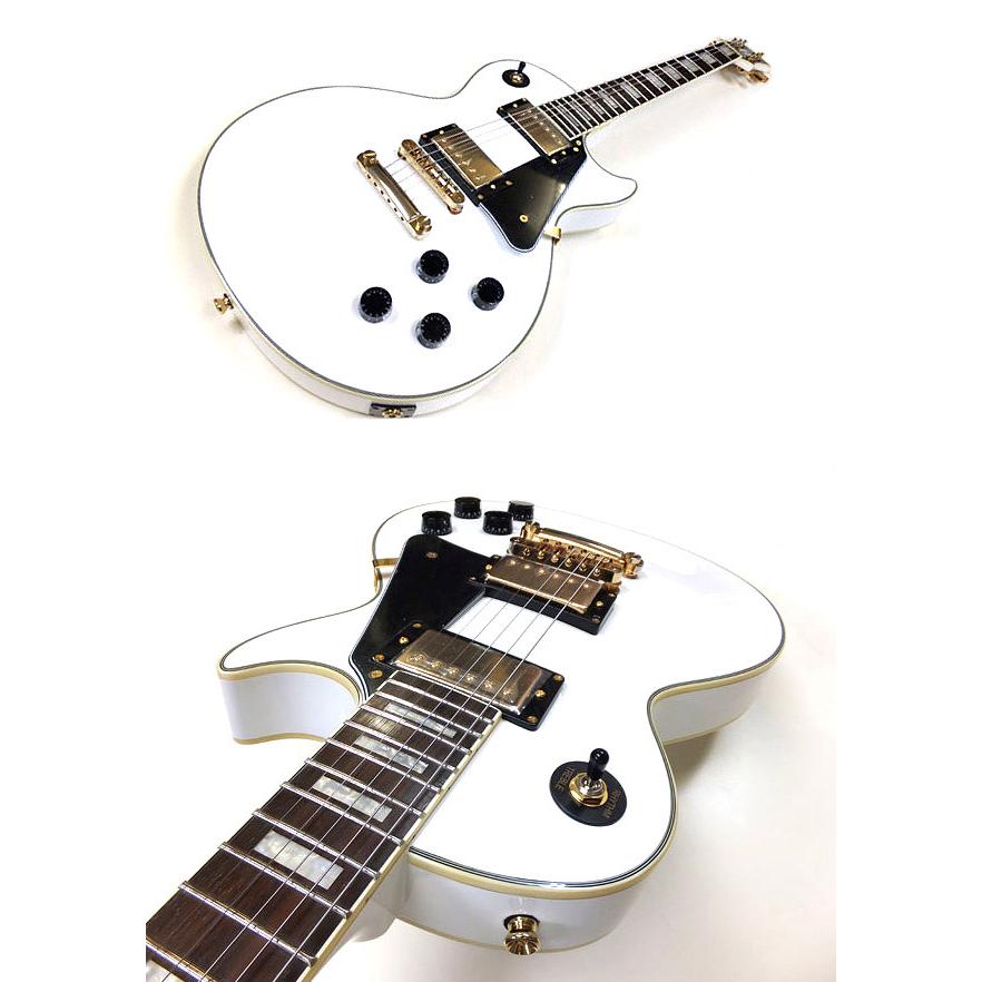 Blitz エレキギター ホワイト レスポールカスタム Blitz by AriaProII BLP-CST WH レスポールカスタム ホワイト