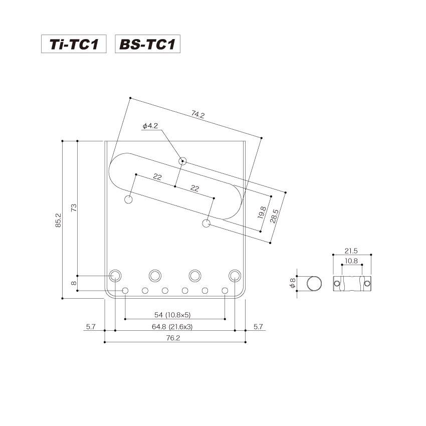 GOTOH ゴトー テレキャスター ブリッジ BS-TC1S N(ニッケル