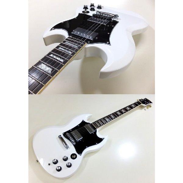 ARIA（アリア） エレキギター 初心者セット Blitz BSG-STD/WH SGタイプ