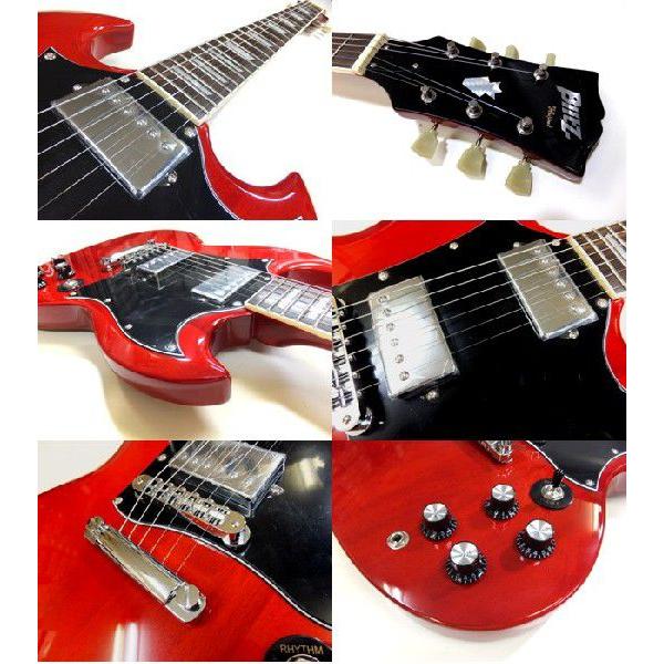 エレキギター 初心者セット Blitz BSG-STD/WR SGタイプ VOXアンプ付15点セット