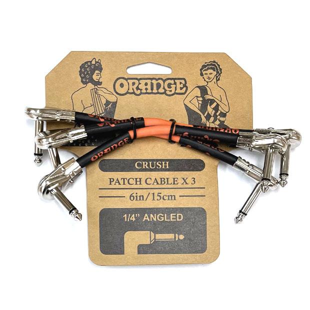3本セット】 Orange オレンジ ケーブル CA038 6inch 約15cm L/L ギター