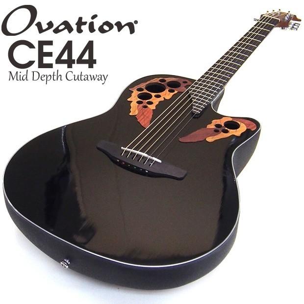 Ovation オベーション CE44-5 Black ブラック エレアコ アコギ アコースティックギター｜ebisound