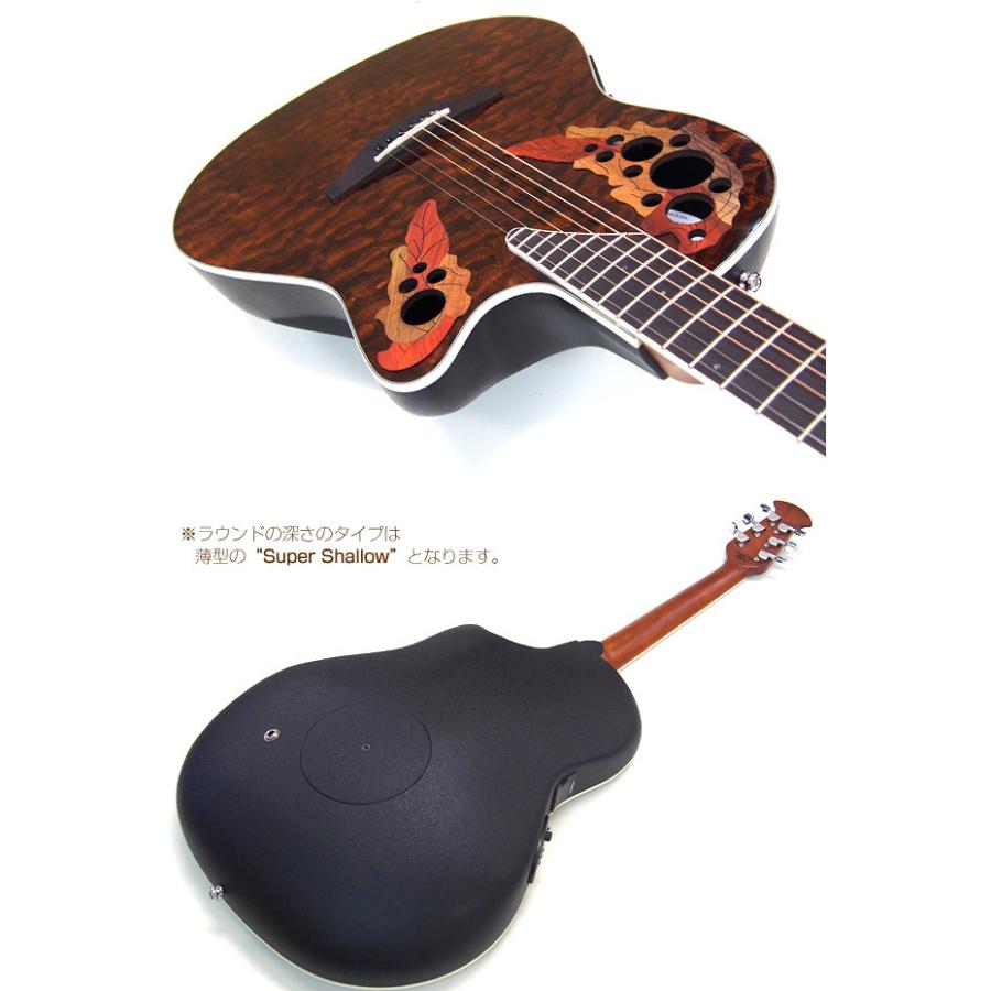 Ovation オベーション CE48P TGE (Tiger Eye Brown) タイガーアイブラウン エレアコ アコギ アコースティックギター リーフホールタイプ｜ebisound｜02