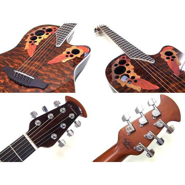 Ovation オベーション CE48P TGE (Tiger Eye Brown) タイガーアイブラウン エレアコ アコギ アコースティックギター リーフホールタイプ｜ebisound｜03