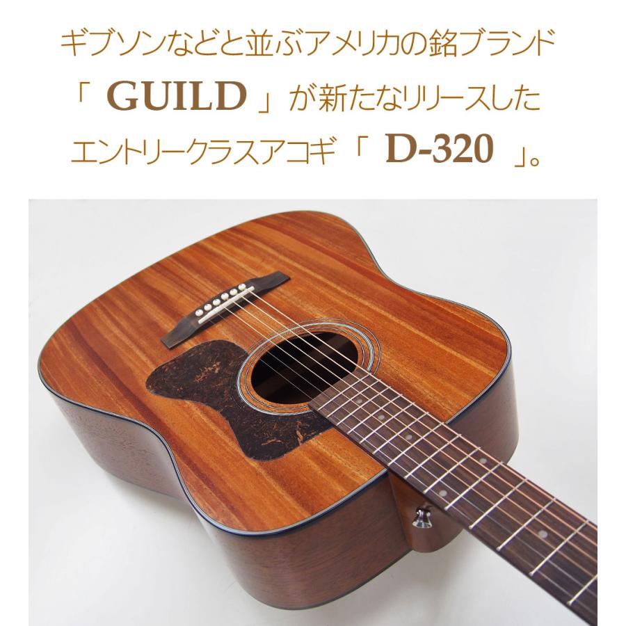 GUILD ギルド アコースティック ギター D-320 アコギ 初心者 入門 DVD