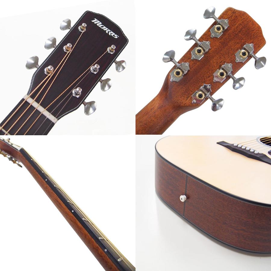 Morris F-1 N ナチュラル モーリス アコースティックギター ギグバッグ付 17点セット 初心者 入門 アコギ | Morris | 05