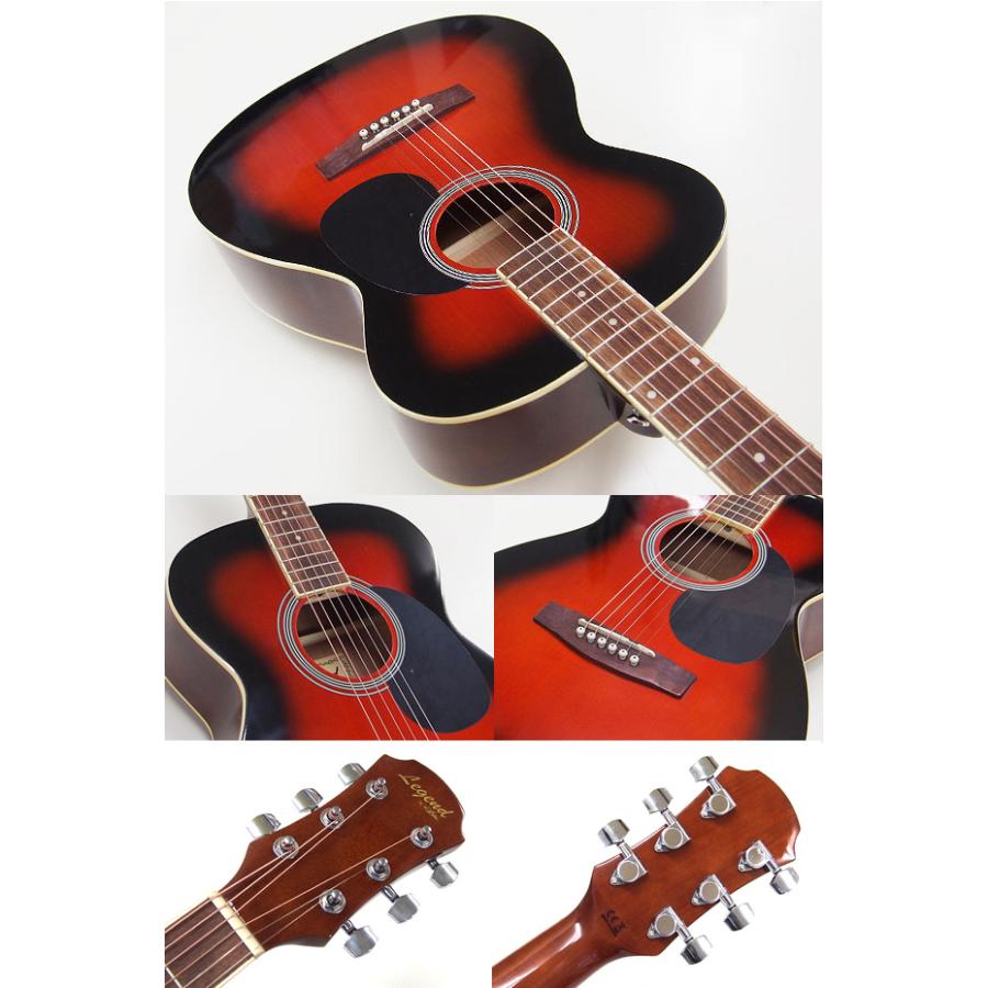 アコースティックギター アコギ 初心者 入門 Legend レジェンド FG-15 BS ブラウンサンバースト 8点セット 【アウトレット特価！】 | ブランド登録なし | 02