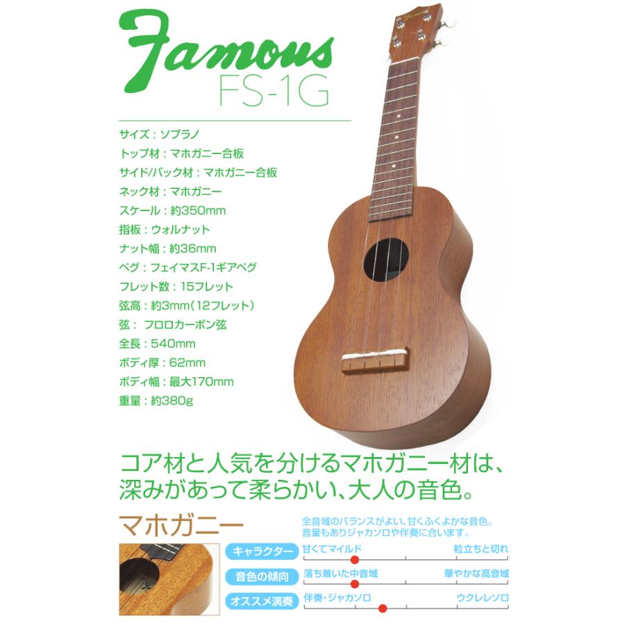 Famous フェイマス FS-1G ハードケース チューナー セット 国産