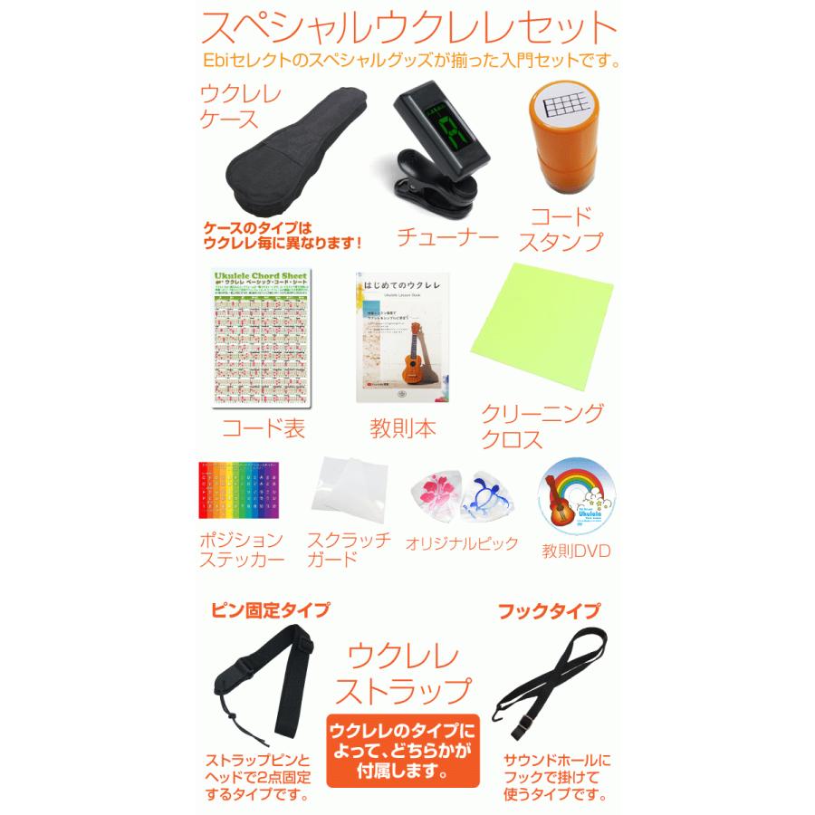 Famous フェイマス 国産ウクレレ FS-1G ソプラノ スペシャル12点セット