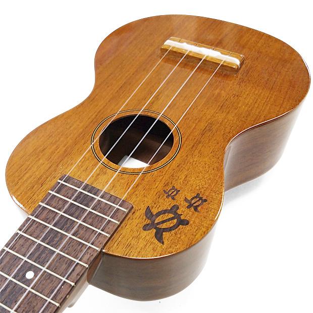 Famous フェイマス FS-5G Honu(ホヌ刻印) 限定販売 ソプラノウクレレ チューナー・ソフトケース付き ハワイアンコア ホヌ(安心の日本製)(華やかな音色)(u)_1