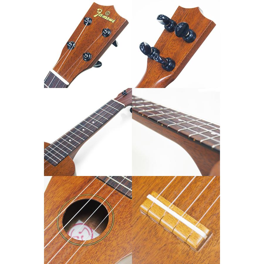 Famous フェイマス 国産ウクレレ FS-6CST ソプラノ マホガニートップ単