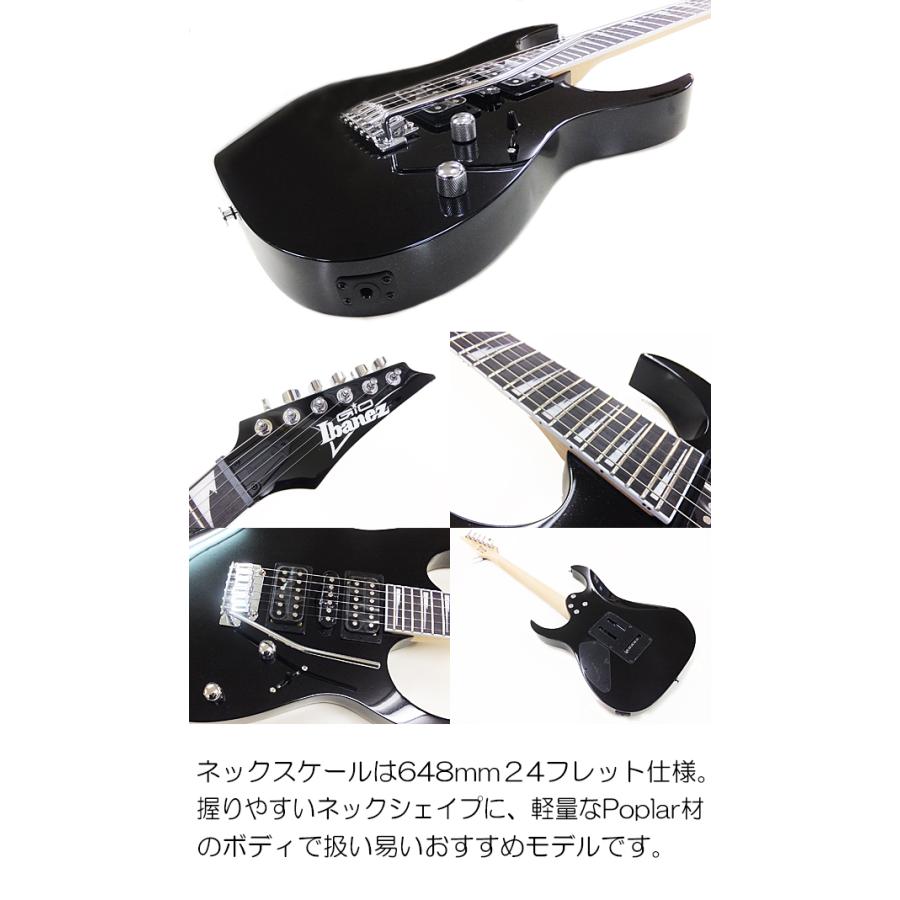 アイバニーズ GRG170DX BKN エレキギター 初心者セット18点 【シンラインタイプ】 ZOOM G1Four付き