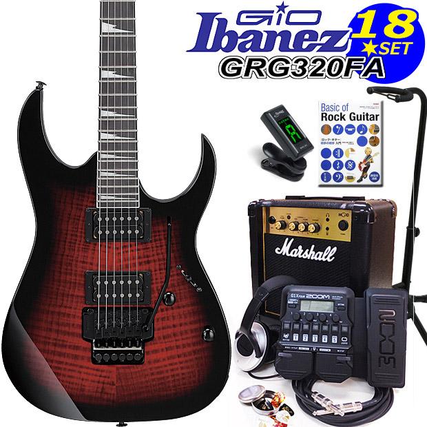 Ibanez gio エレキギター アンプ ケース ストラップ等 セット販売 Ibanez（アイバニーズ） Gio Ibanez GRG320FA TRBエレキギター 初心者