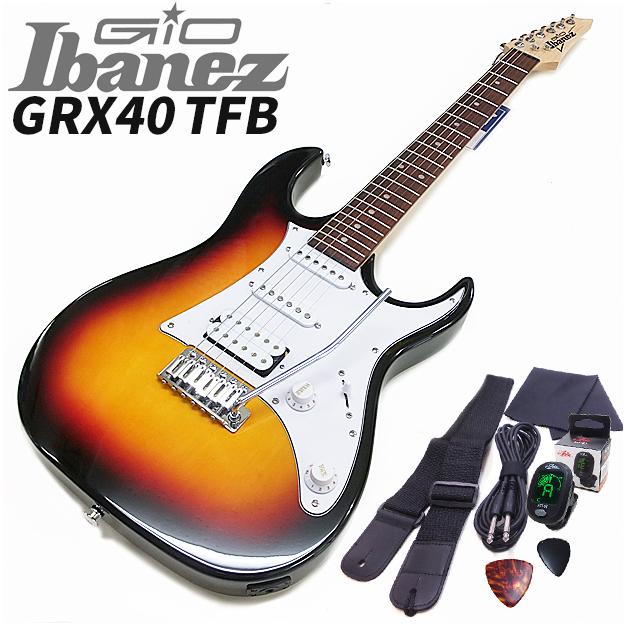 Gio Ibanez GRX40 TFB アイバニーズ エレキギター アクセサリーセット付き : grx40-tfb : EbiSound  ギターとウクレレのセット専門店 - 通販 - Yahoo!ショッピング