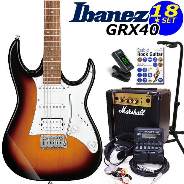 Ibanez アイバニーズ GRX40 TFB エレキギター マーシャルアンプ付 