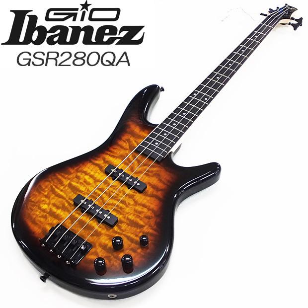 Gio Ibanez GSR280QA-TYS アイバニーズ 4弦エレキベース 入門13点セットの画像