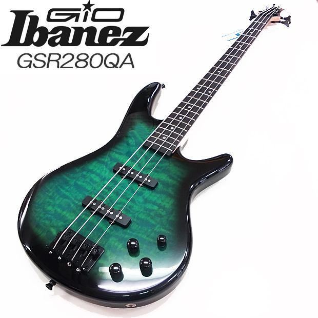 Gio Ibanez GSR280QA-TMS アイバニーズ 4弦エレキベース 入門8点セットの画像