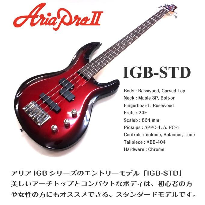 ベース 初心者 入門 Aria Pro II アリア プロ IGB-STD 8点 ベーシックセット エレキベース 【ベース初心者】｜ebisound｜06