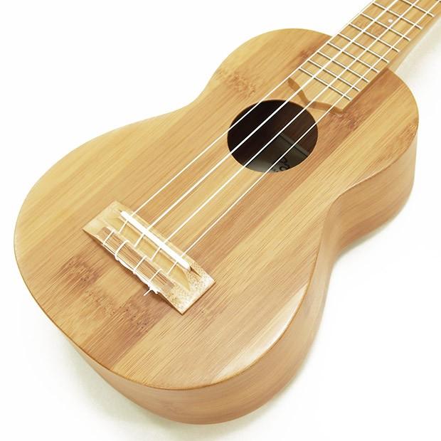 Paulele KBUS ソプラノウクレレ オールバンブー製 ソフトケース付 ウクレレ Paulele KBUS ソプラノ Bamboo 竹製ウクレレ チューナー