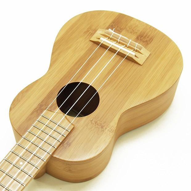 ウクレレ Paulele KBUS ソプラノ Bamboo 竹製ウクレレ チューナー 