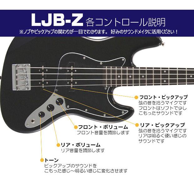 ベース 初心者セット Legend LJB-Z 7点 ライトベーシックセット レジェンド エレキベース ジャズベースタイプ ジャズベ JBタイプ｜ebisound｜04