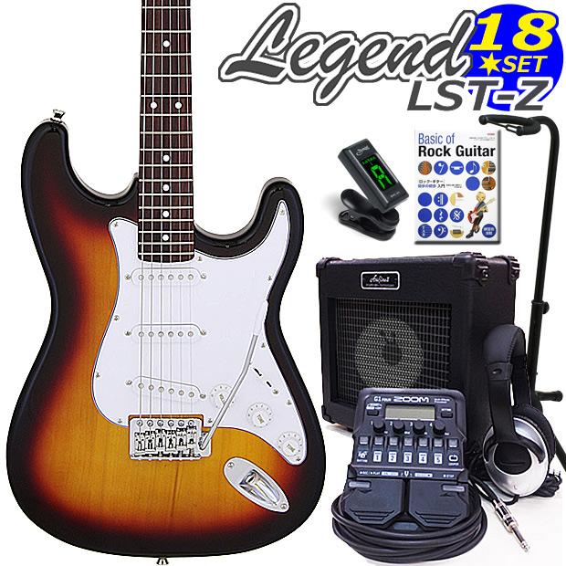 Aria Proll エレキギター 初心者 セット ZOOM G1Four付 LST-Z/3TS