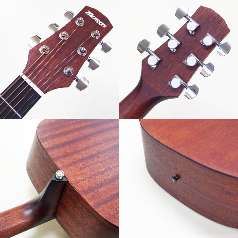 美品 Morris SS-30NAT ミニギター トップ単板 マホガニーボディ Morris アコースティックギター Morris M-023 MH モーリス マホガニー