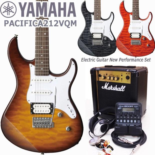 YAMAHA（ヤマハ） エレキギター PACIFICA212VQM Marshallアンプ ZOOM 