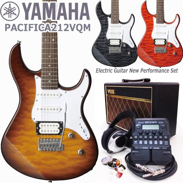 YAMAHA - ヤマハ 電気ギターギター PACIFICA212VQM VOXアンプリファイアー ZOOM G1Four付き添い人 未経験者 取扱説明書 18点仕かける