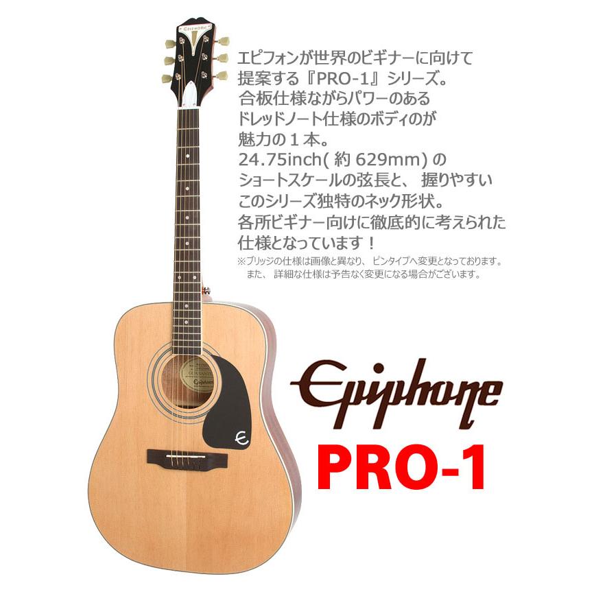 Epiphone エピフォン アコギ Pro 1 アコースティックギター 初心者 超入門 8点 セット Pro1bset エレキギターとウクレレのebisound 通販 Yahoo ショッピング