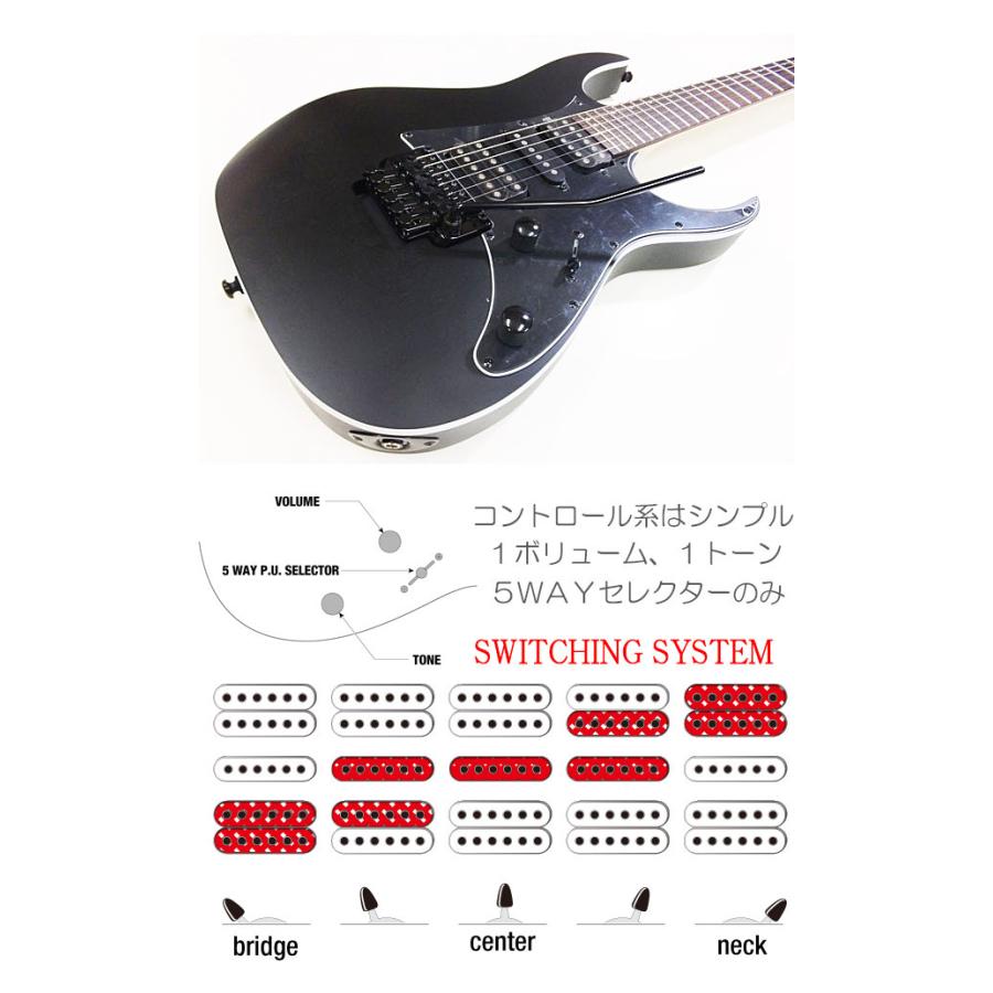 Ibanez（アイバニーズ） RG350ZB WK エレキギター 初心者セット18点