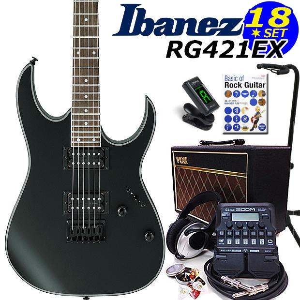 Ibanez アイバニーズ RG421EX BKF エレキギター 初心者セット18点 VOX  