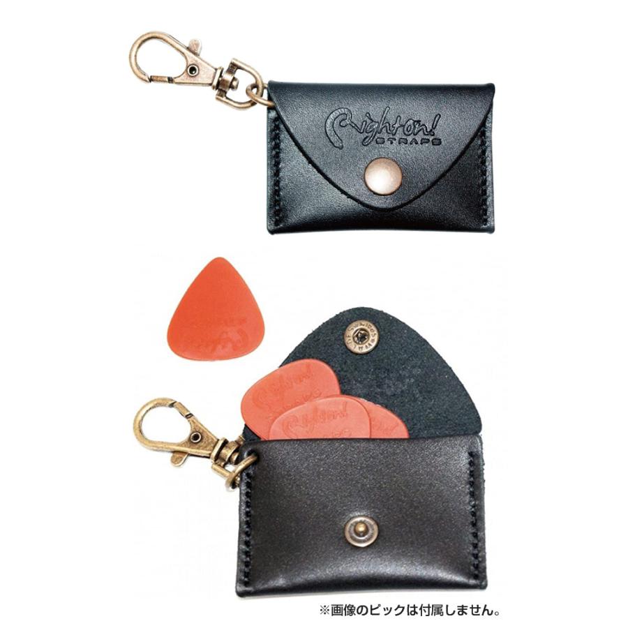 RightOn Straps ライトオン ストラップ ピックケース PICK POUCH LEATHER BLACK ピックポーチ ブラック