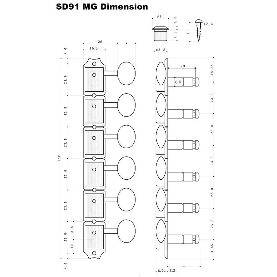 GOTOH SD91 MG マグナムロック 05M N(ニッケル) ゴトー ギター ペグ L6