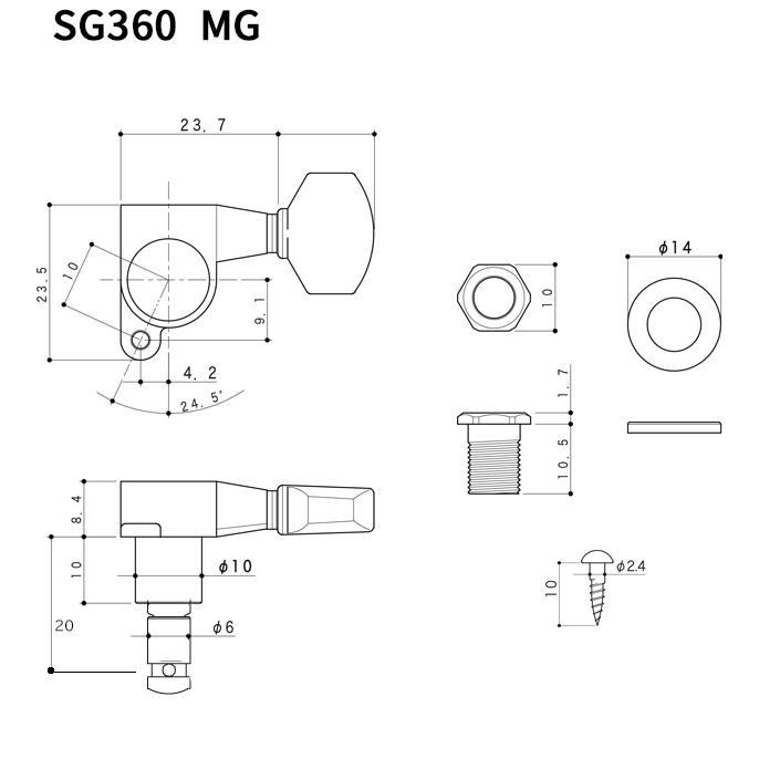 GOTOH ゴトー ギター ペグ SG360 MG マグナムロック 07 G(ゴールド