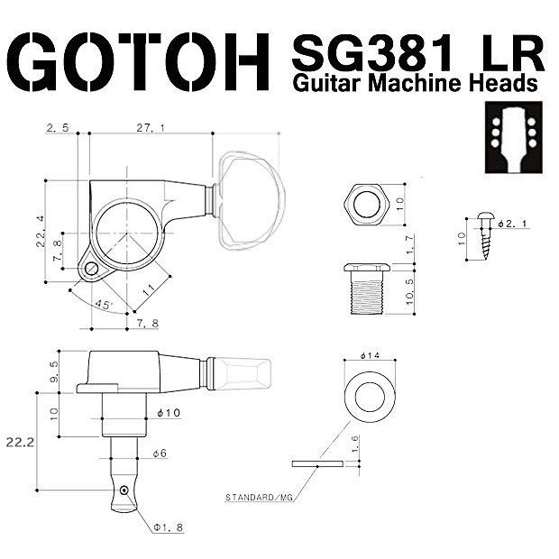 GOTOH SG381 B20 C(クローム) ゴトー ギター ペグ L3R3 両側 6個セット【SG381-B20/L3R3/C】_1