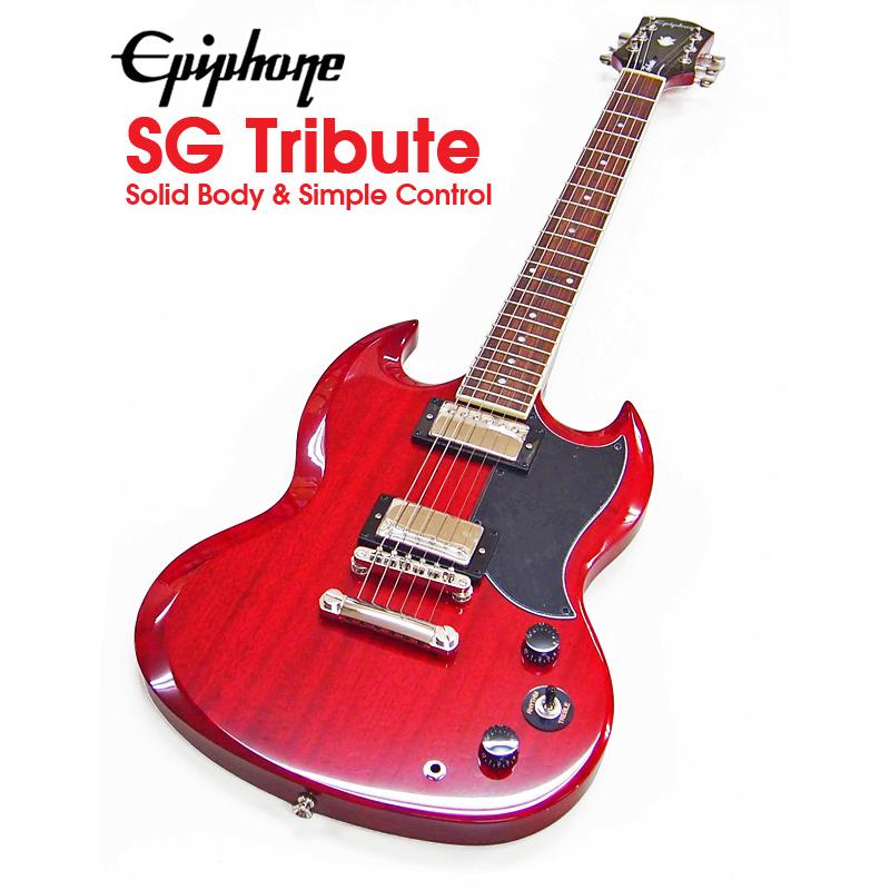 Epiphone エピフォン SG エレキギター 赤 ソフトケース、スタンドあり