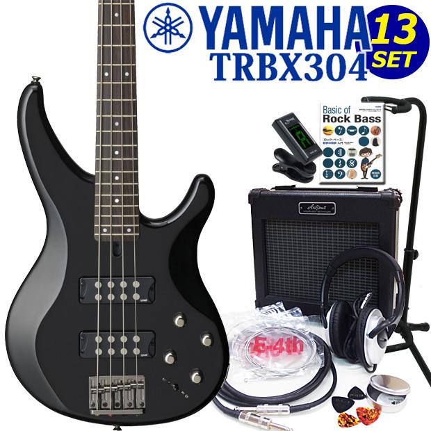 YAMAHA（ヤマハ） ベース TRBX304 BK 初心者 入門セット13点 エレキ