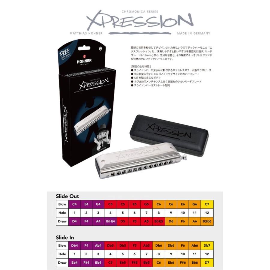 HOHNER ホーナー XPRESSION 7543/48 C調 クロマチックハーモニカ