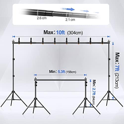 EMART 背景スタンド 撮影スタンド 200x300cm 幅、高さ調節可能 背景布