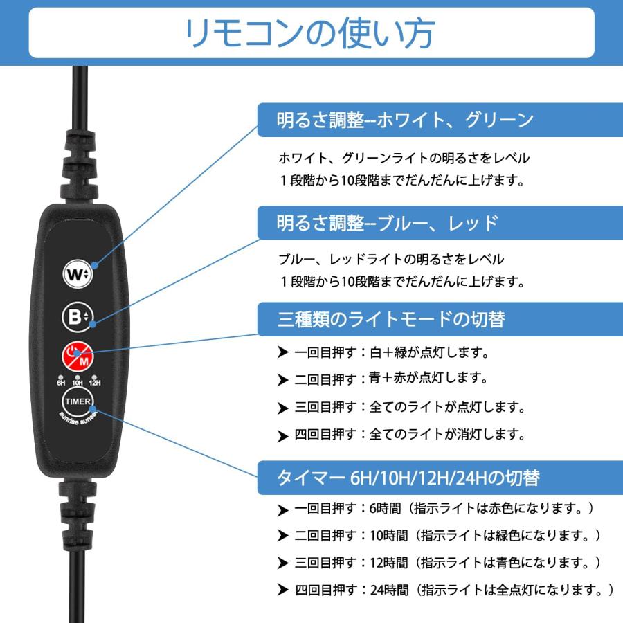 DEWEL 水槽用ライト 水槽 照明 led ライト アクアリウムライト usb 4色