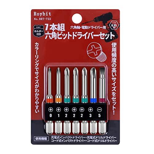 OIENNI プラスビット ドライバービットセット 7本組 65mm 片頭 6.35mm