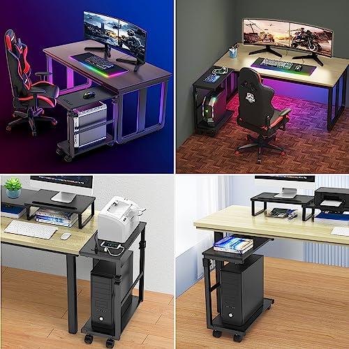 【新品】パソコンスタンド ブラック PCラックデスクトップラック 高さ調整可能 新品】パソコンスタンド ブラック PCラック デスクトップラック 高さ