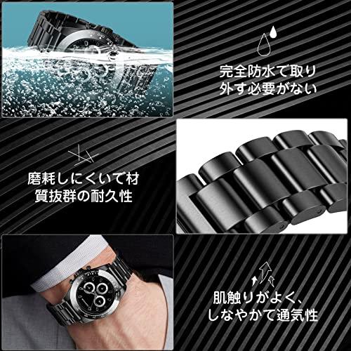 Qosea] 時計バンド ベルト18ミリ 20ミリ 22ミリ ステンレス鋼 時計