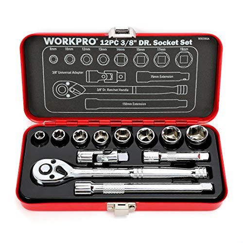 WORKPRO ソケットレンチセット ガレージツールセット ラチェットレンチ 