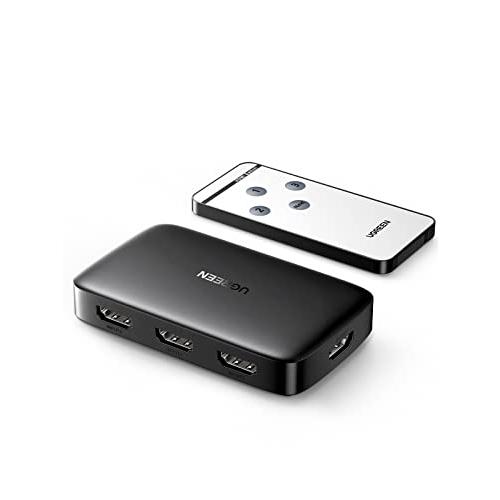 UGREEN HDMI切替器 HDMIセレクター 3入力1出力 リモコン付き 4K