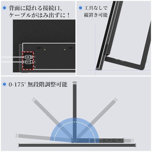 VisionOwl モバイルモニター 14インチ タッチパネル sRGB100%色域 超薄